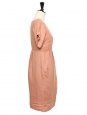 Robe UTERQUE cintrée manches courtes en lin rose Prix boutique 150€ Taille S