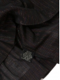 Multi-color glitter print black top with thin straps Size 38