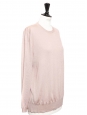 Dusty pink lace-trimmed cashmere and silk-blend sweater Retail price €650 Size 38