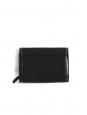 Black canvas and leather square wallet NEW Retail price €550