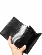 Black canvas and leather square wallet NEW Retail price €550