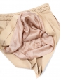 Jupe à ceinture tressée en ramie, lin et soie beige rosé Px boutique 850€ Taille 40