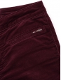 Burgundy red velvet slim fit pants Retail price €150 Size 38