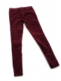 Pantalon slim en velours rouge bordeaux Prix boutique 150€ Taille 38