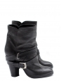 Bottines Biker ankle boots en cuir noir Px boutique 600€ Taille 37,5