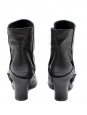 Bottines Biker ankle boots en cuir noir Px boutique 600€ Taille 36