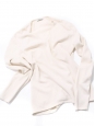 Cream white cashmere blend V neck sweater Retail price €200 Size S