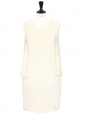 Off white crepe sleeveless dress Retail price €700 Size 36