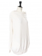 Pull épaules nues en laine blanc crème Px boutique 650€ Taille 36