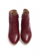 BECKIE Crimson red leather gold-trimmed ankle boots NEW Retail price €545 Size 36