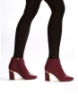 BECKIE Crimson red leather gold-trimmed ankle boots NEW Retail price €545 Size 36