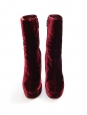 Burgundy red velvet platform boots NEW Retail price €700 Size 39