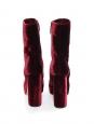 Bottines à talon et plate-forme en velours rouge bordeaux NEUVES Prix boutique 700€ Taille 39