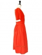 Robe ROBIN col V dos découpé en crêpe stretch orange Px boutique 1150€ Taille 36