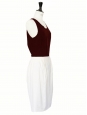 Cream white high waist gathered pencil skirt Retail price €500 Size 34