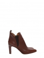 PIPER dark brown leather heel ankle boots Retail price €640 Size 39.5