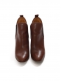 Bottines à talon PIPER low boots en cuir marron foncé Px boutique 640€ Taille 39,5