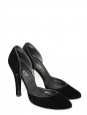 Black velvet décoletté stiletto heels Retail price €500 Size 40