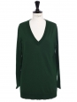 English green wool V neck sweater Retail price €1000 Size 38/40