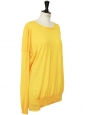 Yellow new wool and silk long sleeves sweater Retail price €600 Size 40