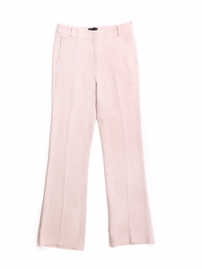 Light pink crêpe straight leg pants Retail price €640 Size 34
