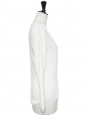 Pull col rond en cachemire blanc ivoire Prix boutique 350€ Taille 36