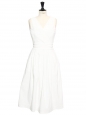 ROBIN White stretch crepe cutout back dress Retail price €1150 Size M