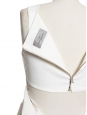 ROBIN White stretch crepe cutout back dress Retail price €1150 Size M