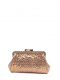 ANYA HINDMARCH Copper gold metallic textured leather wallet clutch Retail price €400