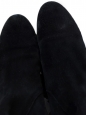 Black suede scallop cutout over-the-knee flat boots Retail price €1200 Size 40.5