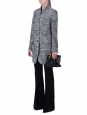 BRYCE black and white wool tweed structured coat Retail price $1220 Size 38