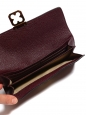 ELSIE Prune pebbled leather continental wallet Retail price €380