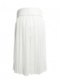 Jupe courte en jersey blanc à pois texturés Prix boutique 1400€ Taille 36