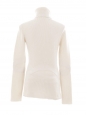 Cream white cashmere and wool turtle neck sweater Retail price €1200 Size 36