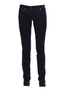 Midnight blue corduroy slim fit pants Retail price €550 Size 36