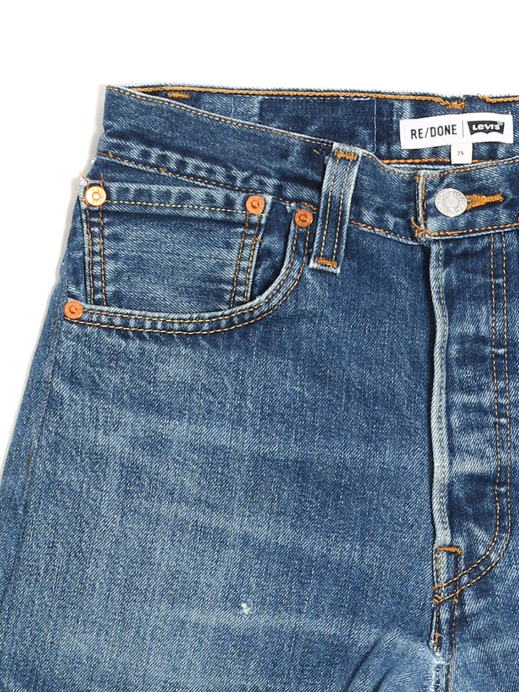 Boutique RE/DONE LEVIS HIGH RISE Self corps dark blue jeans Retail price € 205 Size 25