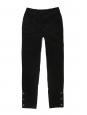 High waist slim fit black corduroy pants Retail price €1000 Size 36