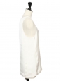 White silk plunging v neck sleeveless top Retail price €700 Size 36