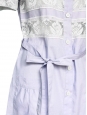 White lace and mauve cotton dress Retail price €330 Size 36