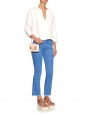 STELLA MCCARTNEY Frayed-hem mid-rise flared cropped blue jeans Retail price €275 Size 30