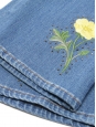 STELLA MCCARTNEY Flower embroidered frayed hem cropped flared blue jeans Retail price €510 Size M (28)