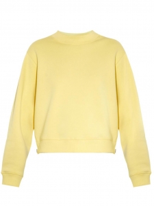 ACNE STUDIOS Pull sweatshirt Bird col rond en coton jaune clair Prix boutique 200€ Taille S