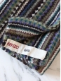 KENZO Green, blue, purple white and black graphic mohair and wool scarf Retail price €190