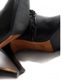CHLOE Bottines à talon PIPER low boots en cuir noir Px boutique 640€ Taille 38,5