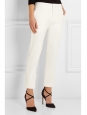 CHLOE Pantalon tailleur en crêpe de chine blanc ivoire Prix boutique 480€ Taille 40