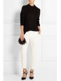 CHLOE Ivory white crepe de chine slim fit tailored pants Retail price €480 Size 40