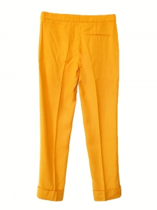 Pantalon à pinces taille basse jaune ambre NEUF Px boutique 450€ Taille 36