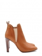 PIPER Tan leather heeled ankle boots NEW Retail price €640 Size 38.5