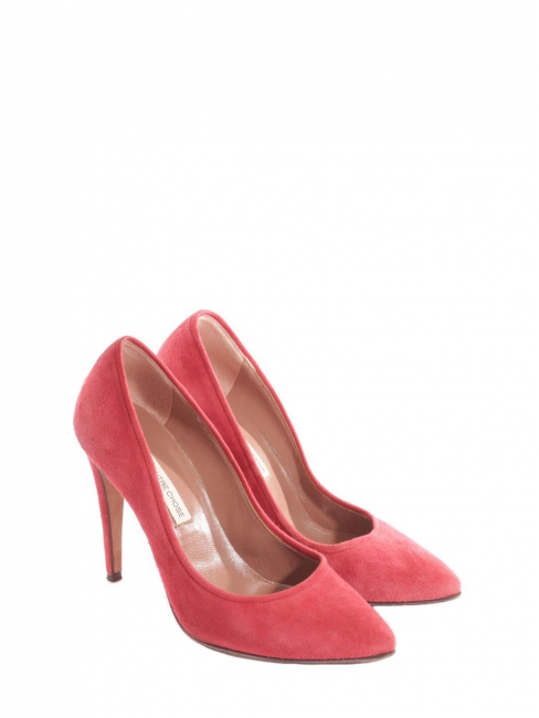 Pointy-toe soft red pink suede leather pumps Retail price €280 Size 36.5