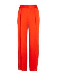 STELLA MCCARTNEY CICELY bright red satin fluid pants Retail price €515 Size 40